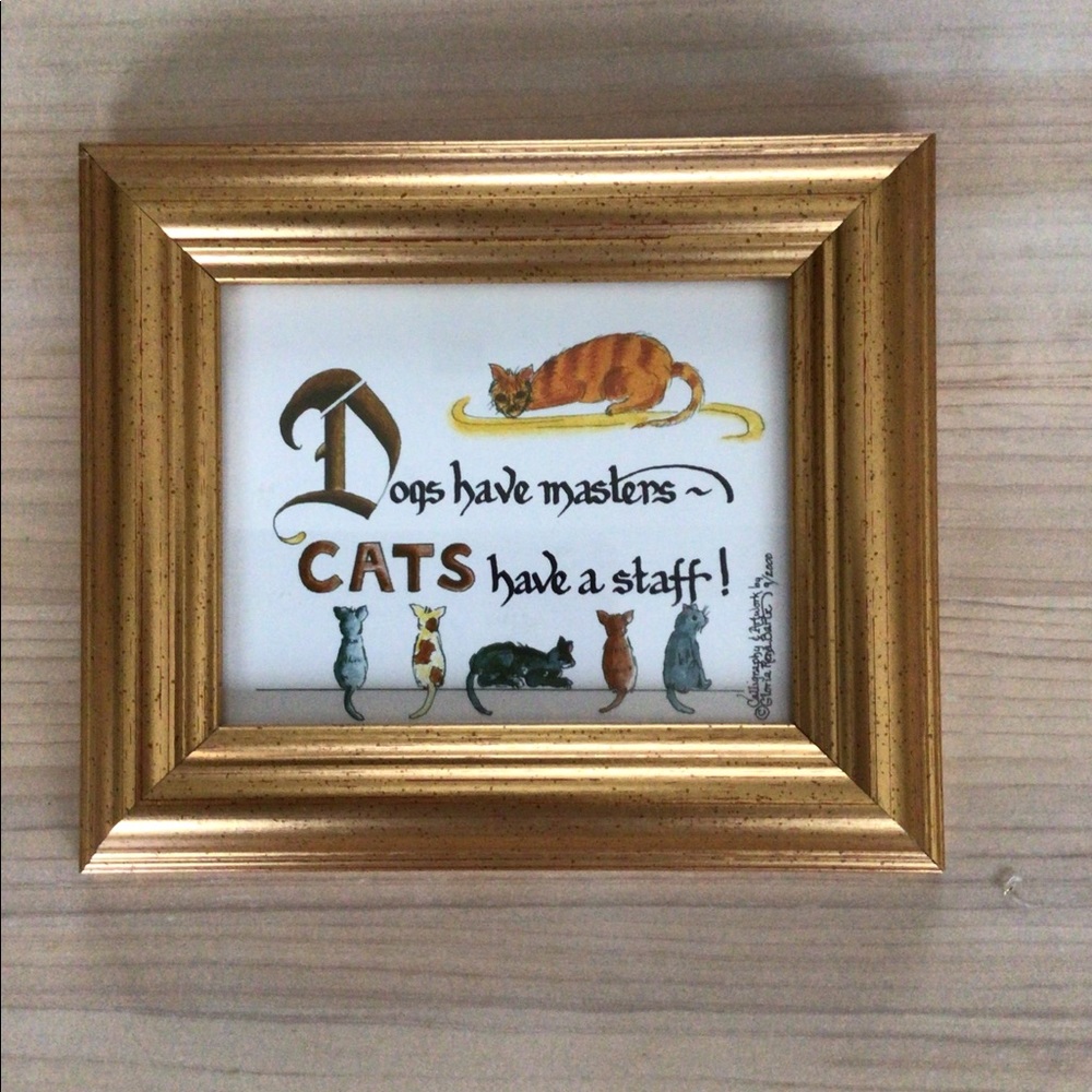 Cat Lover Picture Hanging Handmade Sign Quirky